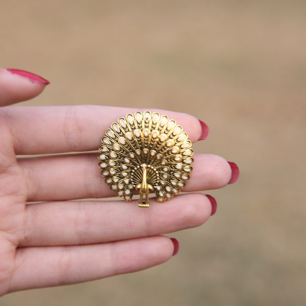 Antique ring with peacock design